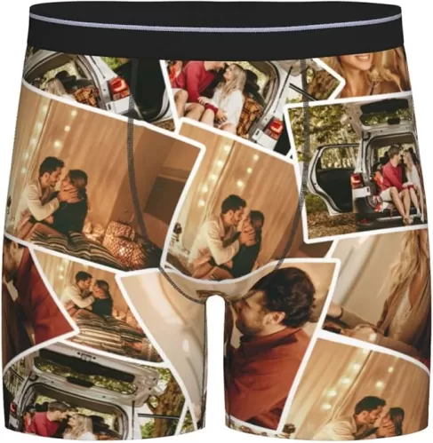 Nsipan Custom Face Mens Boxer Briefs Photo Custom Underwear with Photo Picture