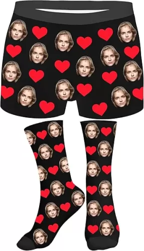 Personalized Boxers for Men, Custom Socks, Personalized Socks, Customized Boxers for Men Funny, Customized Gifts