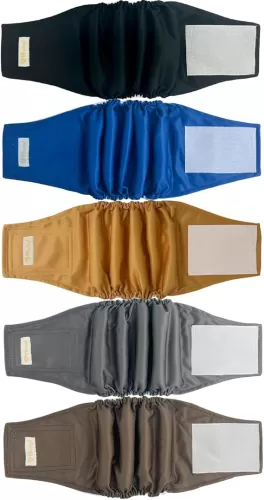 Reusable Dog Diapers Male High Absorbing Belly Band for Male Dogs Washable Belly Bands for Male Dogs 5 Pack (XL, 18” - 21” Waist)