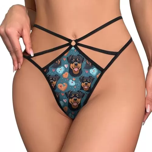 Rottweiler Dog with Hearts Women
