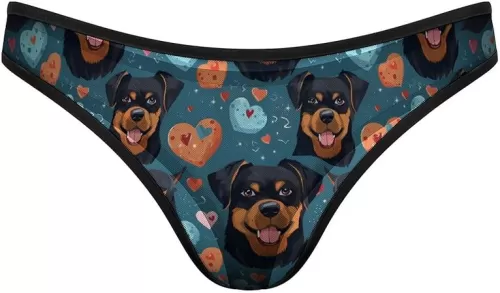 Rottweiler Dog with Hearts Women