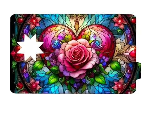 Stained Glass Heart And Roses Credit Card Skin, Debit Card Skin Credit Card Skin Custom Credit Card Stickers Skin Card Cover Sticker Credit Card Covers Skin, Debit Card Sticker Cover - Skins by That Slaps!