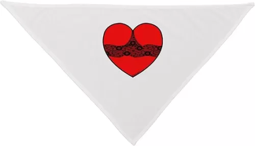 TOOLOUD Black Lace Panty Heart Dog Bandana 26"
