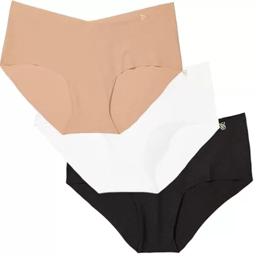 Victoria's Secret 3 Womens Hiphuggers Seamless Panties Nude Medium