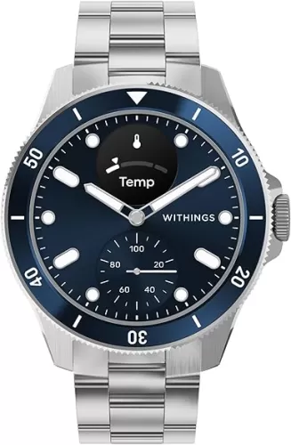 Withings Scanwatch Nova - Heart Health Hybrid Smart Watch for Men & Women - SPO2, Temperature Monitoring, Sleep, Respiratory Health, Cycle Monitoring, 30-Day Battery Life, Apple iOS/Android