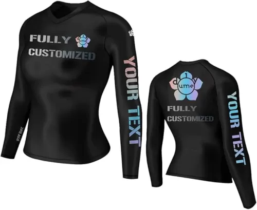 Women's Fully Customized Rashguard Performance Compression Jersey Shirt for Sport Fightwear