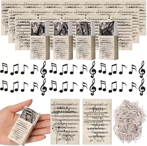 20 Sets Music Appreciation Gifts Bulk Mini Note Magnets Fridge Sticker Thank You Gift Back to School Gifts for Students Teacher Locker Cabinet Choir Music Lover Pianist First Day of School