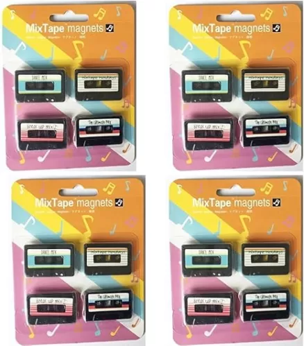 4 Set Vinyl Record Fridge Magnet Music Refrigerator Magnets, Strong Magnetic Sticker Decor Refrigerator Magnets for Crafts, Kitchen, Office Whiteboard, Cabinet (Tape)