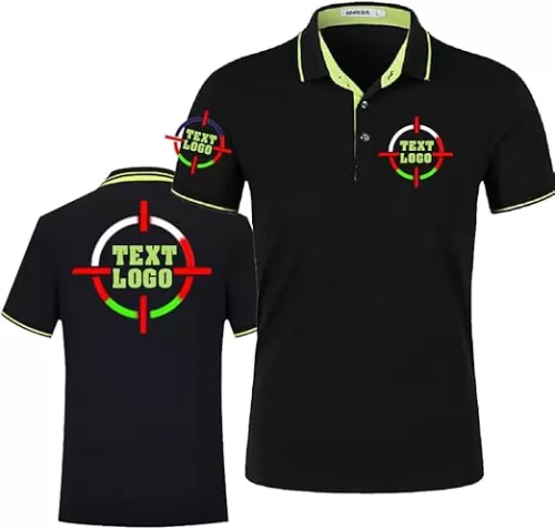 Add Your Own Text Image Picture Photo Design Men Polo Shirt Custom Man Work Shirt Personalized Shirt
