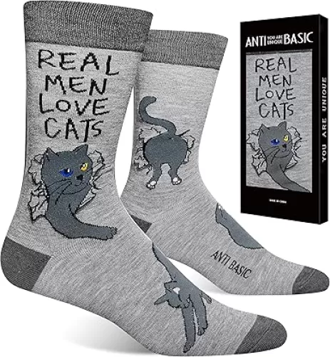 ANTI BASIC Novelty Socks Gift for Men Game Corgi World Cup Soccer Beer Fox Snake Break a Leg Socks …