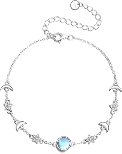 Bracelet for Woemn 925 Sterling Silver Hummingbird/Flamingo/Tulip/Rose/Opal Flower/Evil Eye/Moon Phase/Paw Print Bracelets Summer Jewelry Holiday Gifts for Lover Mom Wife