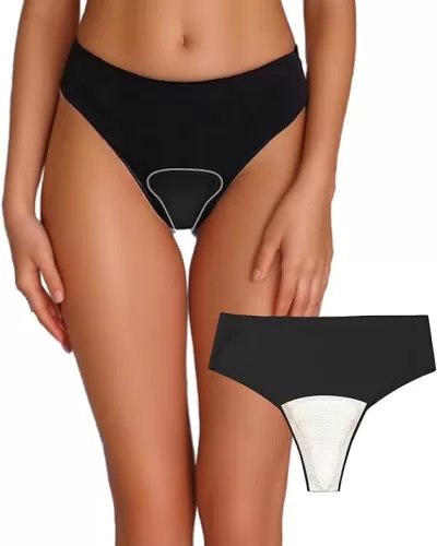 Camel Toe Cover Thong/Camel Toe Concealer Underwear/CamelToe Hider Built in Latex Cover to Hide Feminine Lines