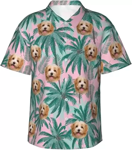Custom Hawaiian Shirt with Face Funny Tropical Floral Fruit Hawaiian Shirts