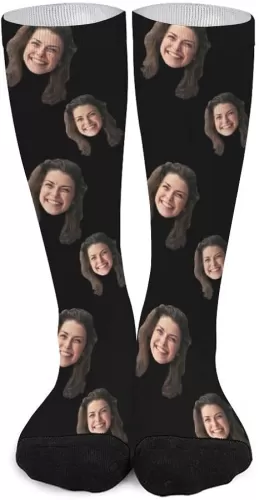 Custom Photo Face Socks Personalized Socks with Picture Customized Unisex Funny Crew Sock Gifts for Men Women Teens