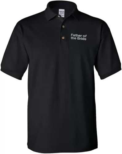 Custom Polo Shirts for Men Father of The Bride Embroidery Cotton