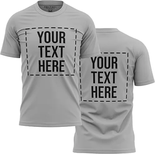 Custom Shirts for Men, Women and Kids, Customized Tshirts, Customize Your Own Shirts, Personalized Front and Back Printing Black