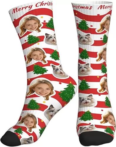 Custom Socks, Custom Socks with Photo, Merry Christams Personalized Gifts, Personalized Fathers Day Gifts