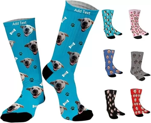 Custom Socks with Photo - Custom Face Socks, Customized Unisex Funny Sock Gifts for Men Women
