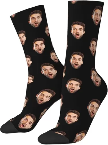 Custom Socks with Photo Faces, Personalized Gifts for Women Men Cat Dog Lovers, Funny Customizable Socks for Him Her