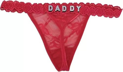 Custom Thong Special Word Daddy Rhinestone Thong Personalized Panties G-String Womens Sexy Underwear Thongs