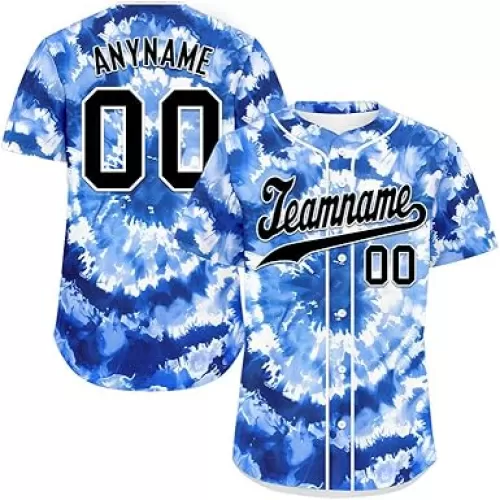 Custom Tie Dye Baseball Jersey Printed/Stitched Personalized Softball Shirts Sports Uniform for Men Women Boy