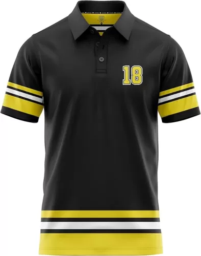 Funny Golf Polo Men Shirts - Short Sleeve UPF Quick Dry Fit Performance Moisture Wicking Stretch Crazy Summer Casual Tropical