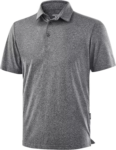 Golf Polo Shirts Short Sleeve Dry Fit Performance Moisture Wicking Collared Heather Polo Casual Athletic Business