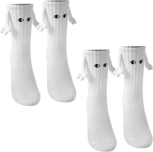 Holding Hands Socks Funny Magnetic Suction Socks Birthday Christmas Funny Gifts for Valentines Him and Her