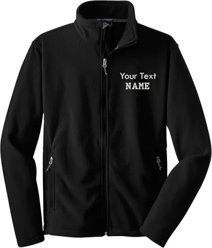 INK STITCH Men Custom Deisgn Your Own Stitching Embroidery Fleece Basic Jackets