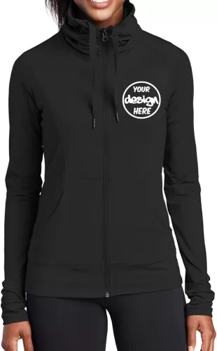 INK STITCH Women Lst852 Custom Personalized Embroidery Logo Texts Stretch Full Zip Jackets