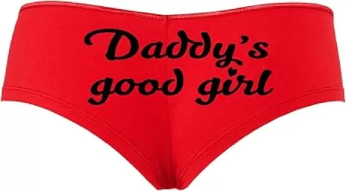 Knaughty Knickers Daddys Good Girl Cute Sexy Red Boyshort Panties DDLG BDSM CGLG