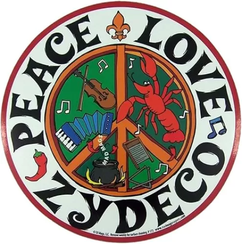 Louisiana Zydeco Cajun Music Magnetic Decal for Car Locker or Fridge, 5 3/4 Inch