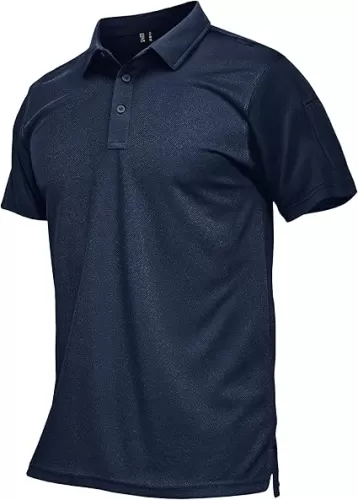 MAGCOMSEN Men's Polo Shirts Short Sleeve Quick Dry Performance Tactical Shirt UPF 50+ Work Golf Polos Collared Shirts