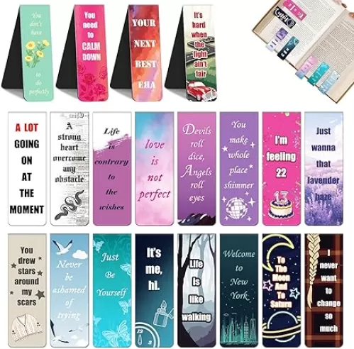 Magnetic Bookmarks Music Inspired Book Marks Singer Book Accessories for Book Lovers Album Quotes Merch Birthday Gifts for Fans Easter Graduation Party Favors
