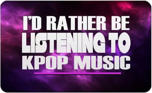 Makoroni - I'D RATHER BE LISTENING TO KPOP MUSIC Refrigerator Wall Magnet 2.75x3.5 inc Des#80