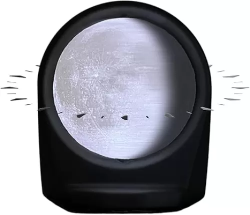 MOONDIAL - Automatic Moon Phase Lamp, Rotating Lunar Phase Tracker, 3D Printed Moon Clock, NASA LED Desktop Unique Gift, Decor, Dimmable Night Light, Office Desk Gadget, Mood Light, 7.7" x 9"