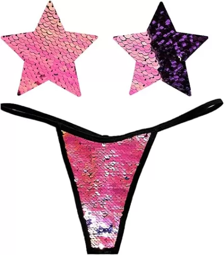 Neva Nude Naughty Knix G String with Matching Nipztix Pasties