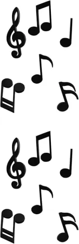 Novel Shape Refrigerator Magnet, Cute Miniature Decorative Magnet for Whiteboard, Refrigerator, Office, Classroom (Musical Notes)