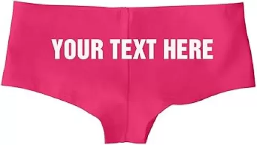 Personalize These with Custom Text Words Names Boy Shorts Ladies Lingerie Panty for Honeymoon Valentines Birthday Gift
