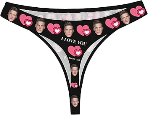 Personalized Panties for Women, Custom Thong, Funny Thongs Featuring Women, Valentines Lingerie for Her Sexy