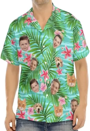 Personalized Photo Face Hawaiian Shirt for Men Women, Custom hawaiian shirt with face, Custom button up hawaiian shirt, Face Hawaiian Shirt, Custom Photo Shirt, Hawaiian Face Shirt, Funny Gift for Him