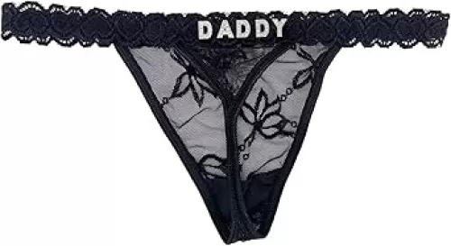 Personalized Thong With Special Word Funny Custom Underwear Thong Low Rise Sexy G-String for Women