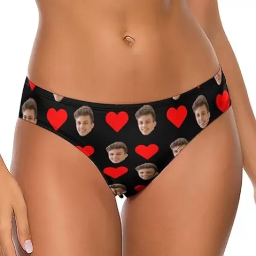 Personalized Underwear for Women, Funny Gag Gifts for Girlfriend Bride Wife, Custom Underwear Thongs Panty