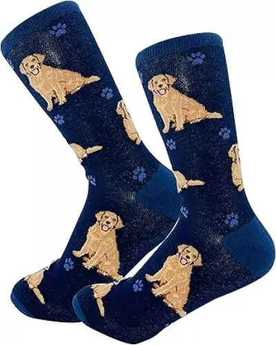 Pet Lover Socks - Fun - All Season - One Size Fits Most - For Women And Men – Dog Gifts (Golden Retriever)