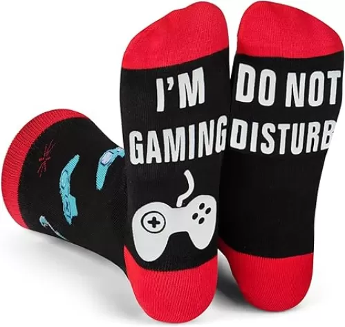Stocking Stuffers for Kids Teens Adults Men, Gifts for Men Him Boys Boyfriend Husband, Valentines Christmas Gift for Him Boyfriend Husband Funny Gamer Socks