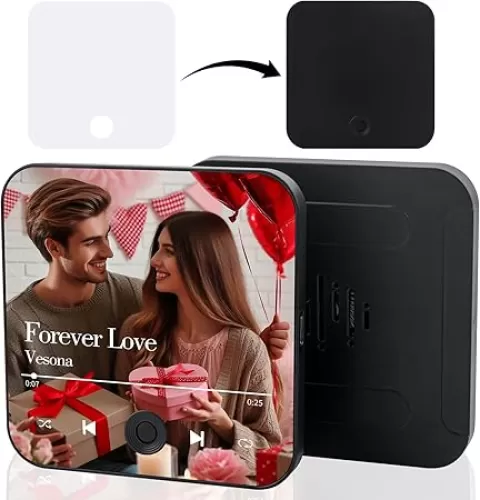 Sublimation Music Fridge Magnet Blank-Personalized Music Fridge Magnets, Print Any Photo You Like, Home Decor Gifts Can Play Music for Couples and Music Lovers