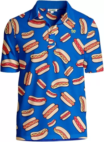 Tipsy Elves Golf Shirts for Men - Performance Athletic Fit Men's Golf Polo Shirts for Men w/Moisture Wicking Stretch Fabric