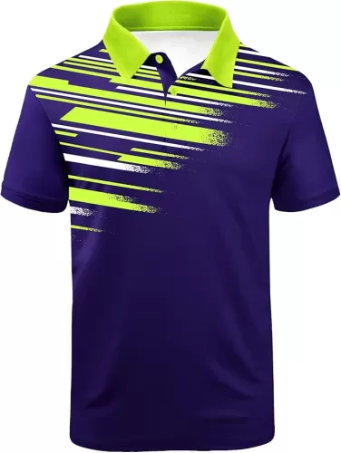 V VALANCH Mens Polo Shirts Short Sleeve Moisture Wicking Golf Tennis Polo Casual Shirts