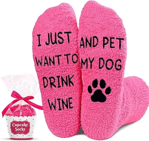 VICRAZY Funny Gifts For Men, Women – Dog Sock For Dog Dad Mom - Mother Day Gift, Father Day Gifts, Christmas Stocking Stuffer
