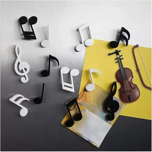 WAYUTO Set of 13 Cute Miniature Violin Magnet Melody Fridge Magnets Musical Note Refrigerator Magnet Personalized Instruments Magnets Decorative Magnets Music Lover Gift Home Music Room Studio Decor